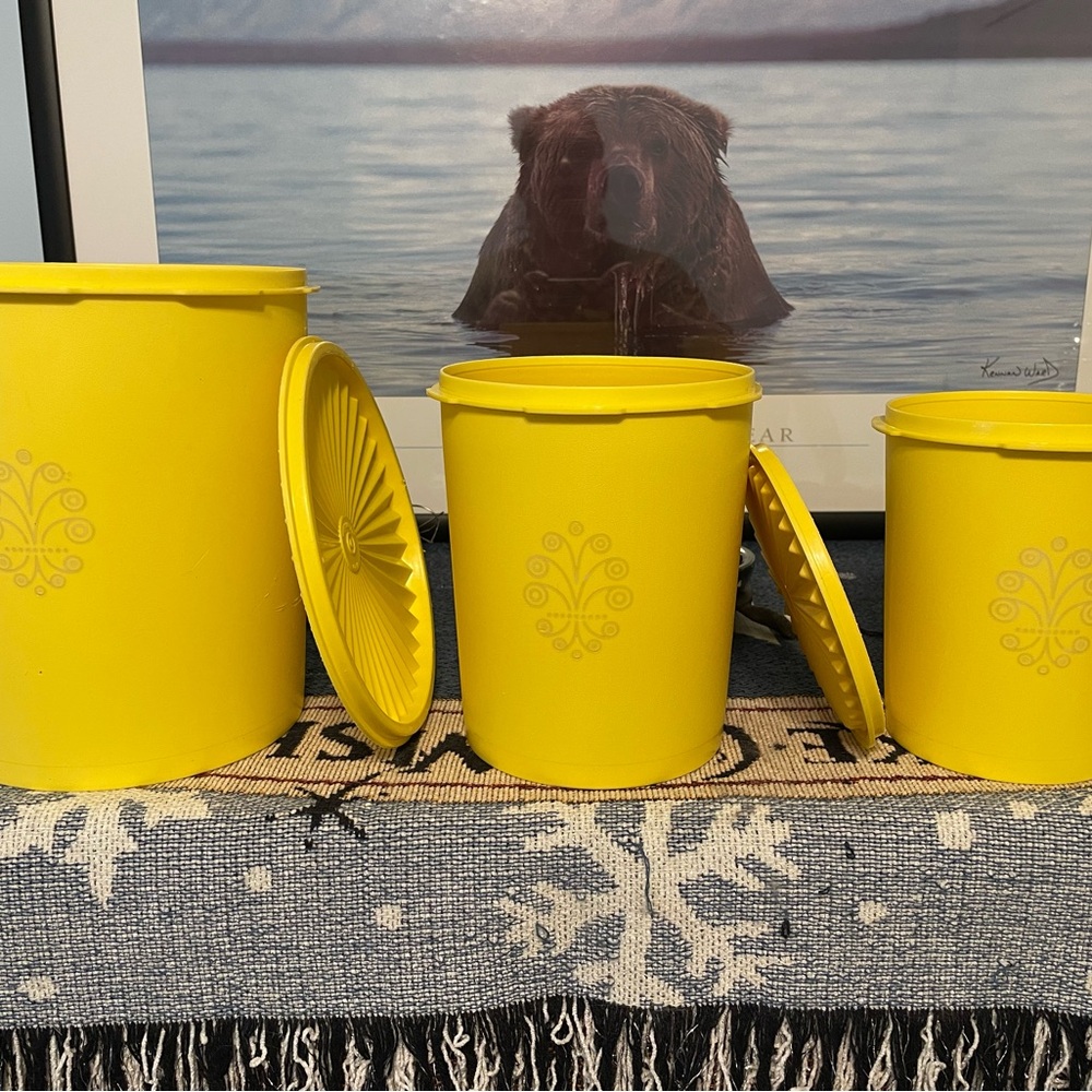 Yellow Storage Canisters Set